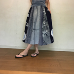 浴衣リメイクパッチワークギャザースカート⑧