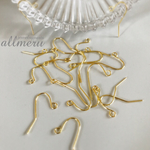再入荷！！160個set シンプル フック ピアス ニッケルフリー gd