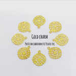 SALE♡カボションなどの貼り付け用に⭐️透かしゴールドチャーム カン付き 100pcs