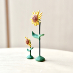 送料無料 🌻一点もの ひまわり の置物2本セット