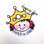 【little princess】child in car マグネット
