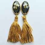押し花レジンタッセル イヤリングorピアス