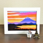 油絵原画『富士山』　額縁付き