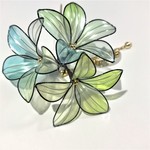 ３つ花のかんざし（萌黄色　空色）