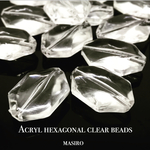 SALE♡Acrylic Hexagonal ClearBeads 10pcs