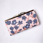 【受注製作】USA生地☆Magnolia pink★がま口長財布