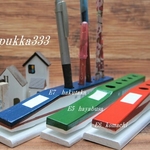  新幹線型鉛筆立て（青　緑　赤）