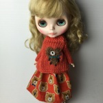 ★オレンジくまさんのお顔セット★くま太郎 ブライス