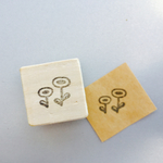  消しゴムはんこ「北欧っぽい花」