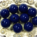 【10個】16mm  アクリルビーズ    ネイビー    大ぶりピアス・イヤリングに♡