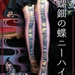 螺鈿の蝶ニーハイ・紫