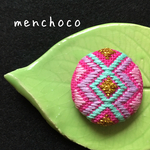 再販！新作★カラフルこぎん刺し×エスニック・ヘアゴム