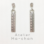 ワンコイン＊シンプル シルバー 定規＊ピアス/イヤリング