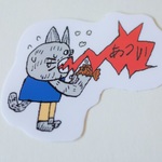 ねことたい焼き /ステッカー シール イラスト