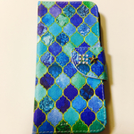★サマーセール★iPhone6 iPhone6s 手帳型ケース モロッカンモロッコタイル柄