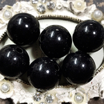 【8個】20mm  アクリルビーズ    ブラック    大ぶりピアス・イヤリングに♡