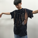 リメイクTシャツ・スリット・ブラック