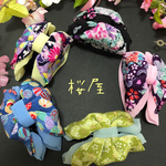 浴衣 帯合わせ京風 和柄 バンスクリップ