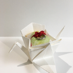 リングピロー＊和鶴＊白【再販受注制作】