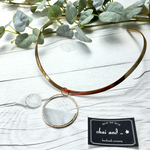 【3way 】halfmoon  サージカルステンレス choker＆14kgfロングネックレス