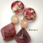  紅の紫陽花＊レジンピアス・イヤリング