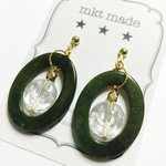 秋色フープ（カーキ）× クリアスマイル☺︎イヤリング ピアス