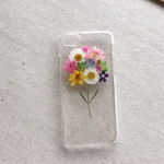 ＜再販＞iphone7/6/6s用  押し花の花束スマホケース