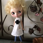 ブライス　blythe　。゜。゜。クロス刺繍ワンピースセット。゜。゜。　