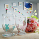 ネコとお星さまのグラスタンブラーペアセット