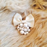 Xmas cotton peal ribbon ブローチ
