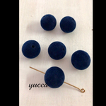 フロッキー ベルベット ネイビー  14mm