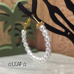 パール調フープピアス