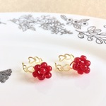 🌸ラズベリーハート イヤーカフ