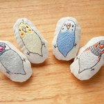 【ウチの子オーダーメイド】鳥さんのクッションブローチ