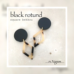 秋の新作♢black rotund♢ピアス イヤリング ゴールド