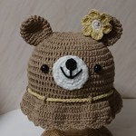 ♡madokano３６様ご専用です♡お花の飾りが可愛いくまさんの帽子です♪オールシーズンご使用頂けます！《送料無料》ベビー帽子・キッズ帽子・オーダーメイド帽子・コットン帽子
