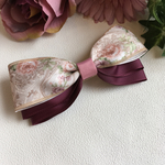 花柄トリプルリボン❤︎バレッタ