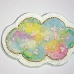 コットンキャンディークラウドブローチ