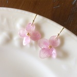 hydrangea 一輪ピアス B(ピンク)