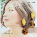 No.743 大人可愛い▸︎▹︎秋のべっ甲ピアス