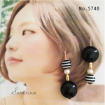 No.748 アシメ✩︎⡱ボーダーのおしゃれピアス