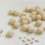 【チェコグラスビーズ】メロンラウンド 5mm ラスターオペークシャンパン