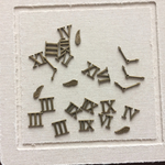 時計の世界を作る金古美色のパーツセットローマ数字