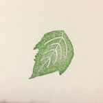 葉っぱハンコ