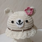 ♡yuu-mame様ご専用です♡お花・お顔付きの可愛いくまさんの帽子です♪オールシーズンご使用頂けます！プリム・フリルタイプ《送料無料》ベビー帽子・キッズ帽子・オーダーメイド帽子・くま帽子