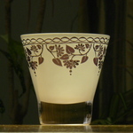 花の縁飾りフリーグラス　（1個）