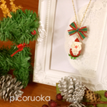 【限定】いちごサンタネックレス＊ribbon