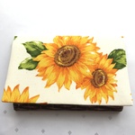 【再販×3】ふたつきポケットティッシュケース    ひまわり🌻No.2 生成り