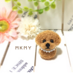 羊毛のプードルちゃんブローチ☆