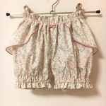 【再販】リバティ♡ ふんわりひらめく花びらパンツ♡ フェリシテ×チェックアンドストライプ size90